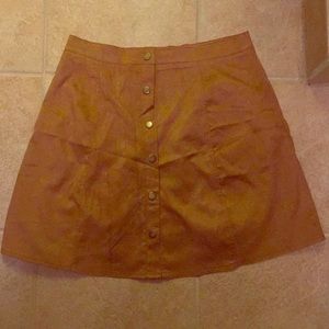 Faux suede skirt
